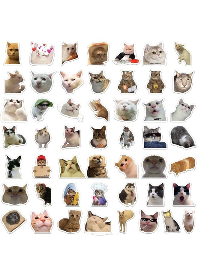 50Pcs Cat Stickers Pack,Kawaii Stickers Vinyl Waterproof Stickers, for Laptop Water Bottle Skateboard Luggage Car Bumper Cute Cat Stickers for Girls Kids Teens - Image 2