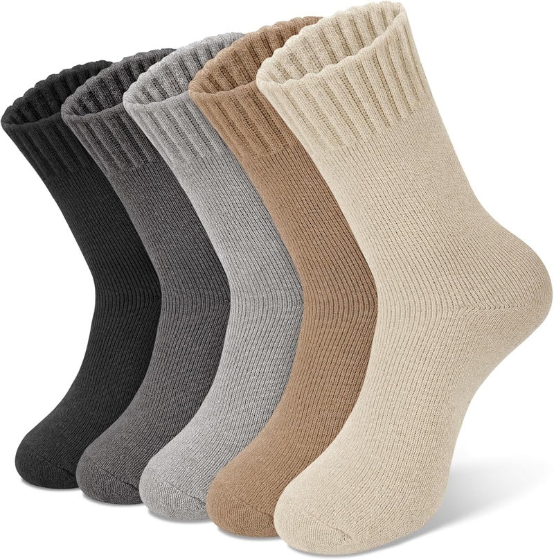 YSense Womens Wool Socks, Winter Boot Socks Stocking Stuffers Gifts for Women Men Warm Crew for Hiking - Image 1