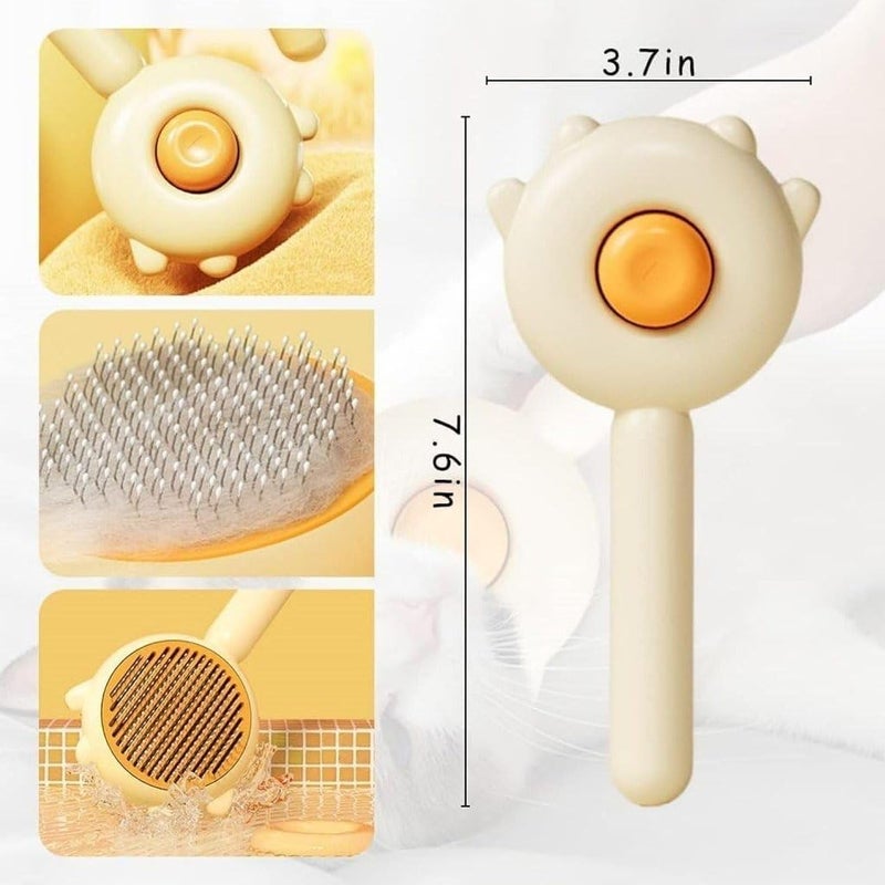 CARTIFY Self-Cleaning 2-in-1 Dog Grooming Brush & Slicker Comb, Hair Removal, Pet Massage Tool, Gentle Brush for Detangling, Best for Dogs and Cats - Image 5