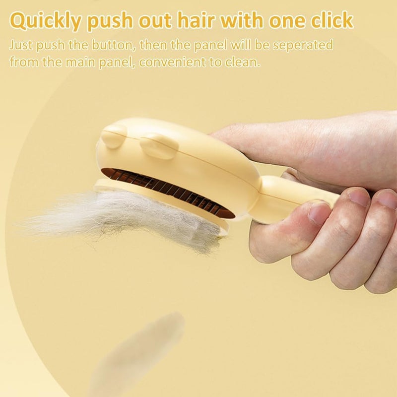 CARTIFY Self-Cleaning 2-in-1 Dog Grooming Brush & Slicker Comb, Hair Removal, Pet Massage Tool, Gentle Brush for Detangling, Best for Dogs and Cats - Image 3