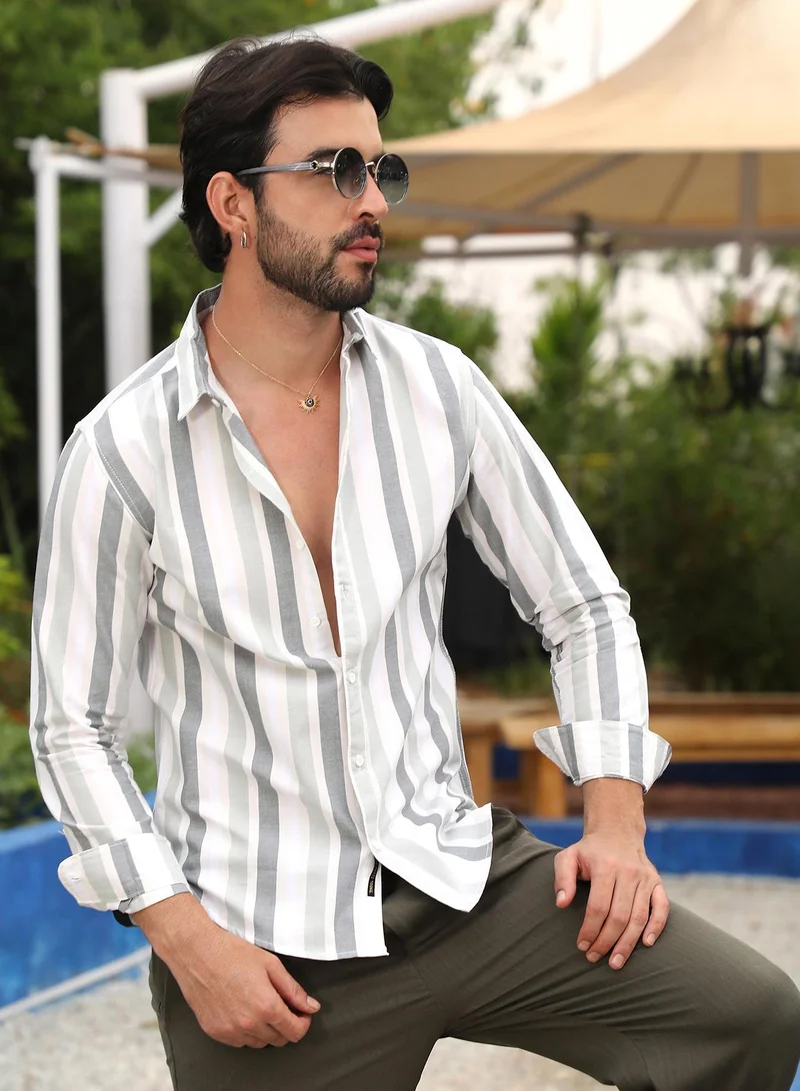 كامبوس سوترا قميص مخطط متعدد المسارات للرجال