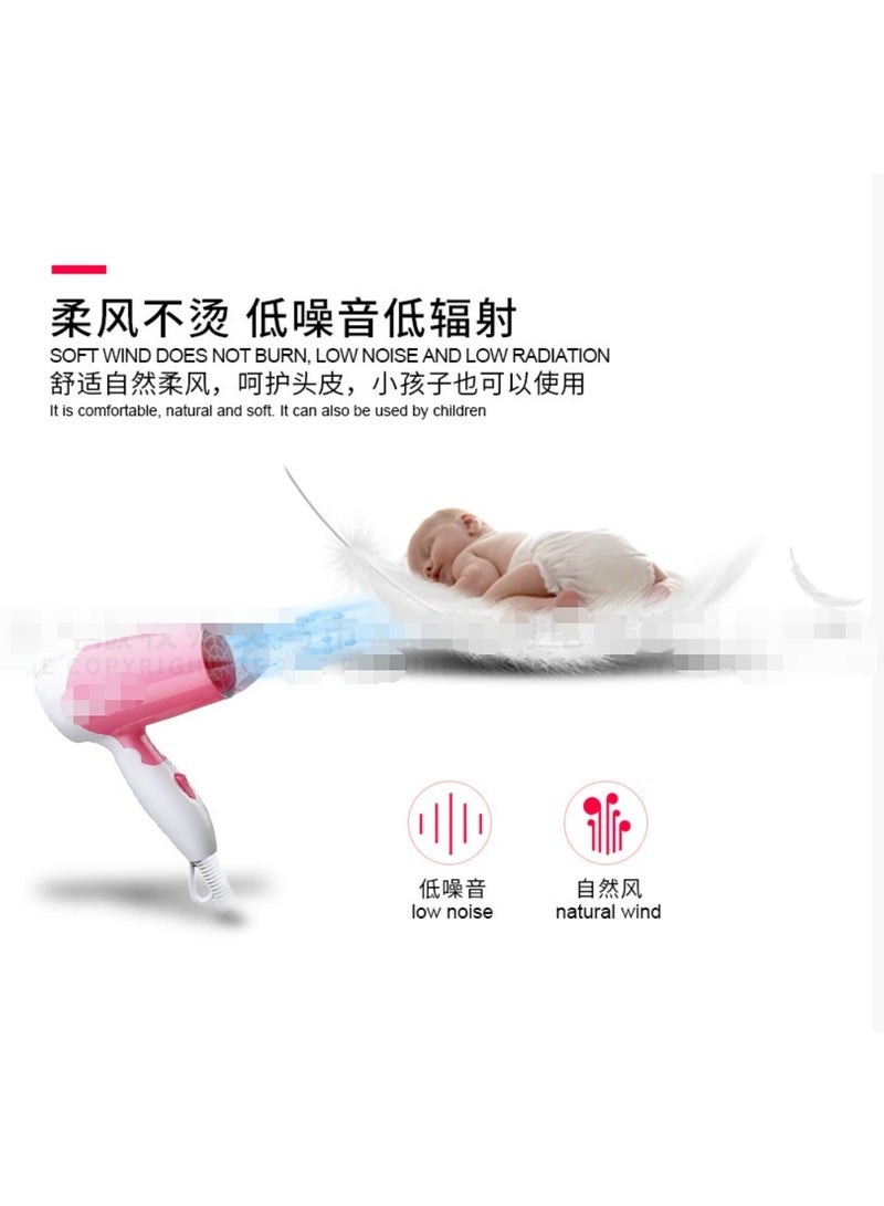 Mini Hair Dryer - 2-Speed And 2 Temperature Settings, Cool Shot Function, Ideal For All Types Of Hairs - Image 4