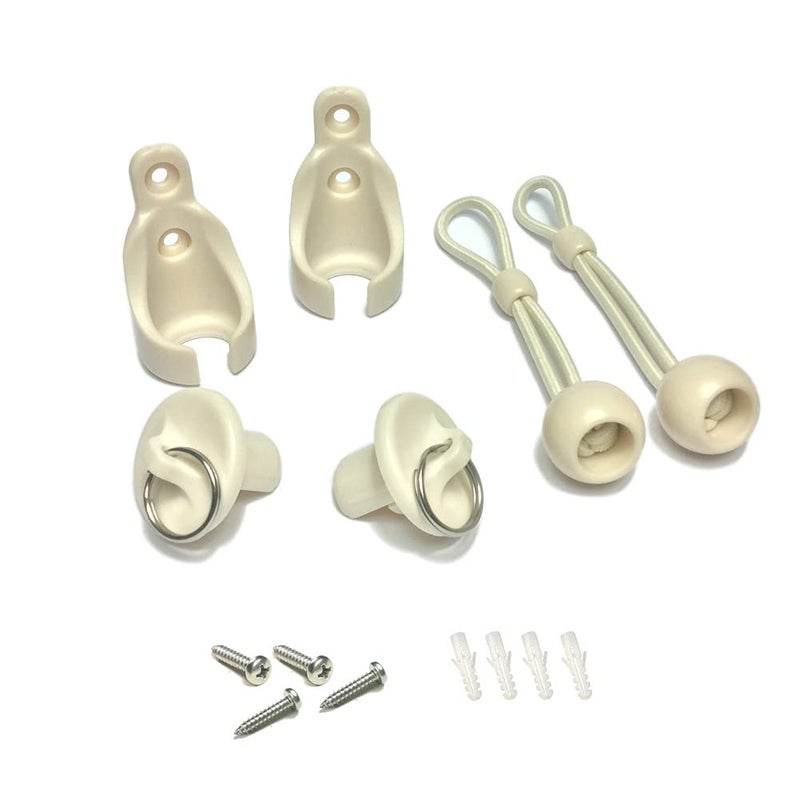 CACELY Replacement Shade Parts Bungee End Cap Kit Beige for Coolaroo Exterior Cordless Roller Shades Outdoor Blinds