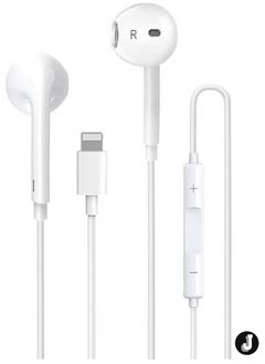 "Lightning Wired Headphones with Built-in Microphone & Volume Control – In-Ear Stereo Headset for iPhone"