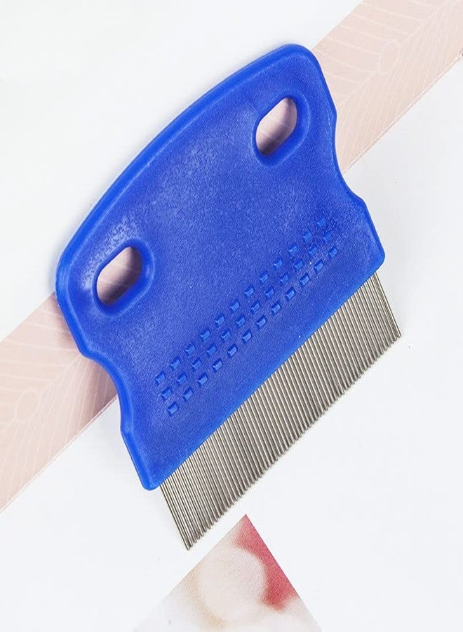 MauSong Lice Hair Comb Brushes Fine Egg Dust Nit Free Removal Stainless Steel Hair Accessories（Blue） - Image 4