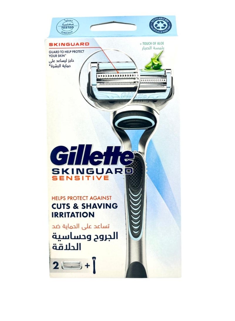 شفرات حلاقة جيليت سكينجارز للبشرة الحساسة والتهيج (قطعتان) - Image 1