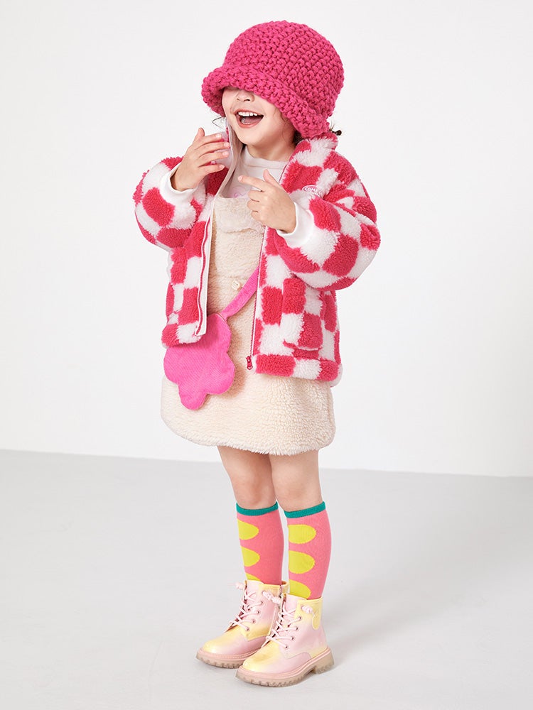 بالابالا جاكيت بصوف شيربا وطبعات للبنات - Image 3