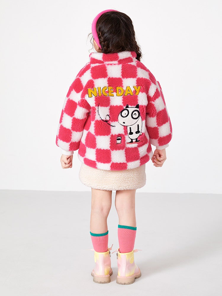 بالابالا جاكيت بصوف شيربا وطبعات للبنات - Image 2