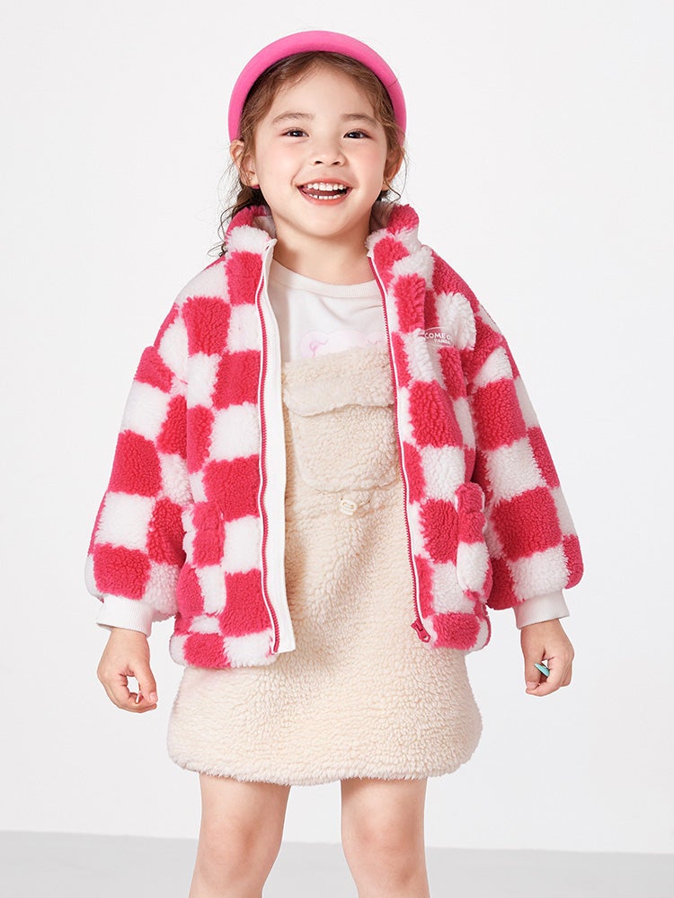 بالابالا جاكيت بصوف شيربا وطبعات للبنات - Image 1