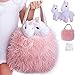 Perfectto Design Unicorn Stuffed Animal for Girls 4 PCS Mommy and Baby Plush Unicorn Toy Set with XL Furry Purse and Doll Blanket Unicorn Gift for Girls Ages 3 4 5 6 7 Birthday Toddler Gift Christmas - Image 4