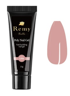 Remy Belle Poly Nail Gel Acrylic DIY Crystal Art Glue Quick Extension Builder (Coffee)  - Image 1