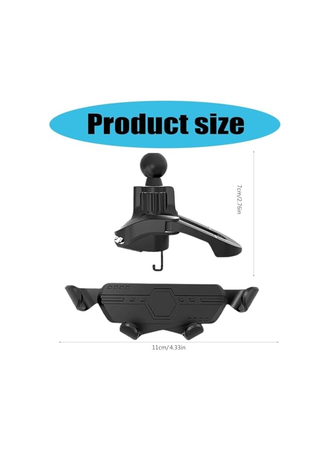S-TOP Car Phone Mount for Air Vent, 360° Rotation Function, Retractable Base Design, No-Slip Grip Surface, Automatic Locking Mechanism, Easy to Install & Adjust, Stable Driving Accessory - Image 5