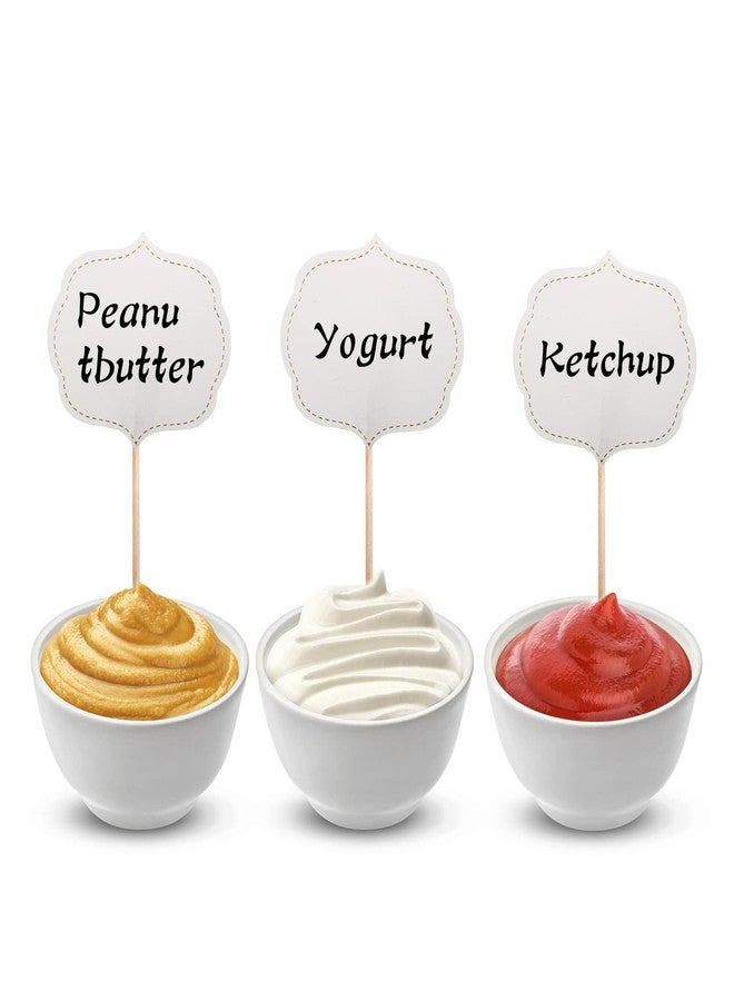 BLUETOP BLUE TOP 50 Pieces Cupcake Picks Blank Toothpick Flags Cake Toppers Cheese Markers Buffet Labels for Charcuterie Board Food Tags Toothpick Signs,Wedding,Birthday Party and Dinner Decorations Supplies. - Image 4