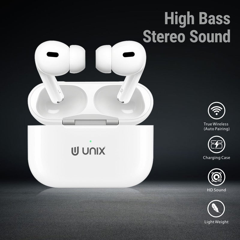 Unix سماعات أذن بلوتوث UNIX Z33 Airbuds Pro 5 TWS مع ENC، تصل إلى 42 ساعة من وقت التشغيل، صوت جهير غني، اقتران تلقائي وصوت واضح - Image 3