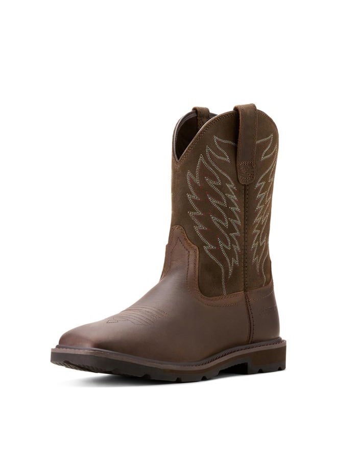 ARIAT أحذية العمل للرجال Groundbreaker ذات مقدمة مربعة واسعة، بني، 44.5 EU - Image 1