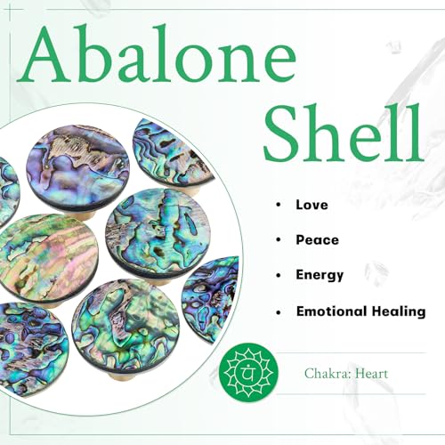 mookaitedecor Set of 4 Abalone Shell Cabinet Knobs with Screws, Rectangle Stone Pulls Handle for Dresser Drawer Cupboard Furniture Decorative - Image 3