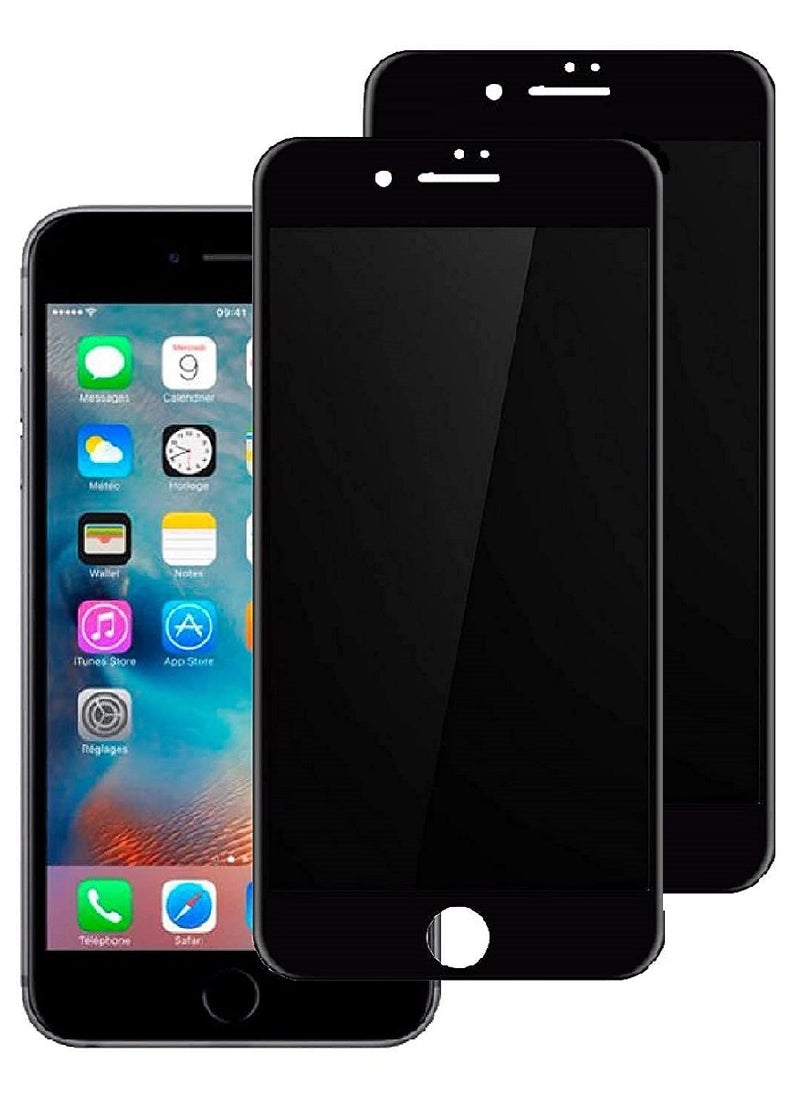 we3 2 Pieces Tempered Glass Screen Protector Anti-Spy Privacy Designed For iPhone 6 Full Glue Edge to Edge Full Screen Coverage And Bubble Free - Image 1