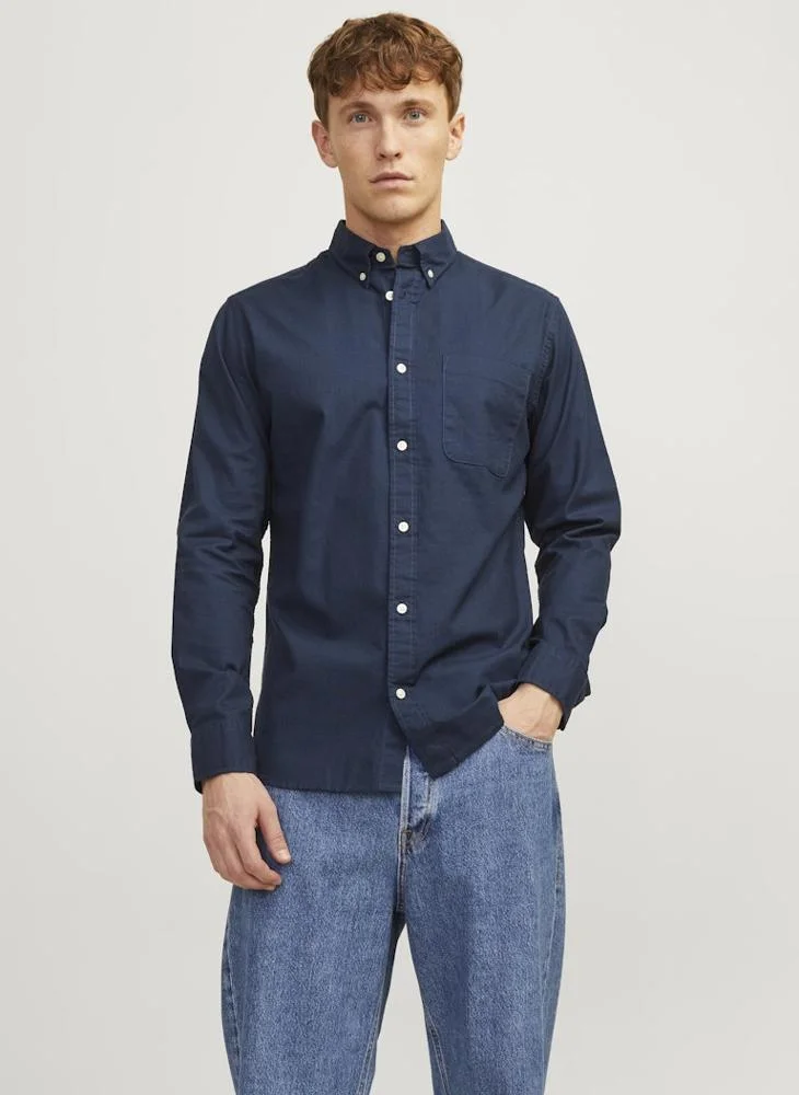 JACK & JONES Casula Slim Fit Oxford Long Sleeve Shirt