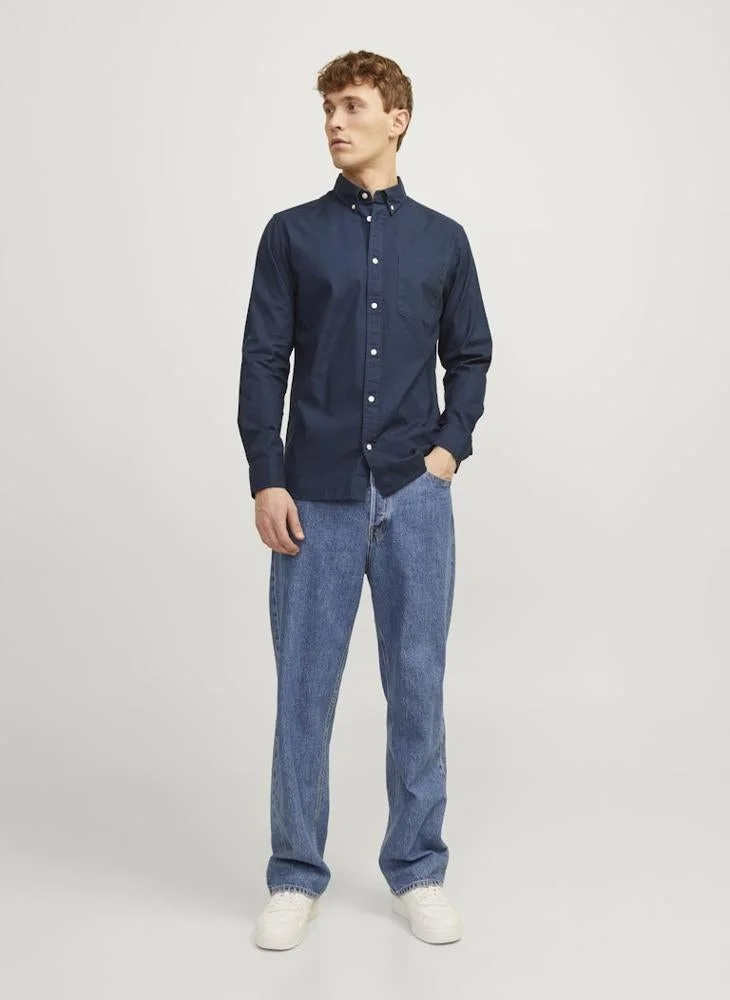 JACK & JONES Casula Slim Fit Oxford Long Sleeve Shirt