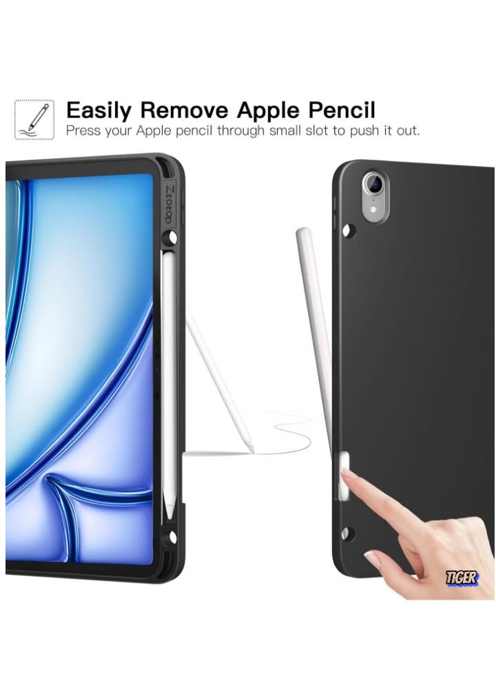 TIGER iPad Air 13 Inch Case M2 2024 – Smart iPad Case with Pencil Holder, Supports Pencil Pro & Pencil (USB-C), Touch ID, Auto Wake/Sleep Feature – Premium Protection for iPad Air M2 2024 - Image 2