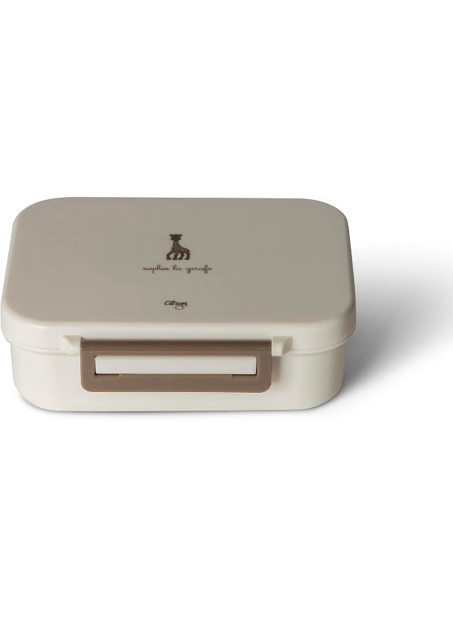 Citron Tritan Snackbox With 3 Compartments For Kids, Leak-Proof And Bpa FreeSophie La Girafe - Image 1