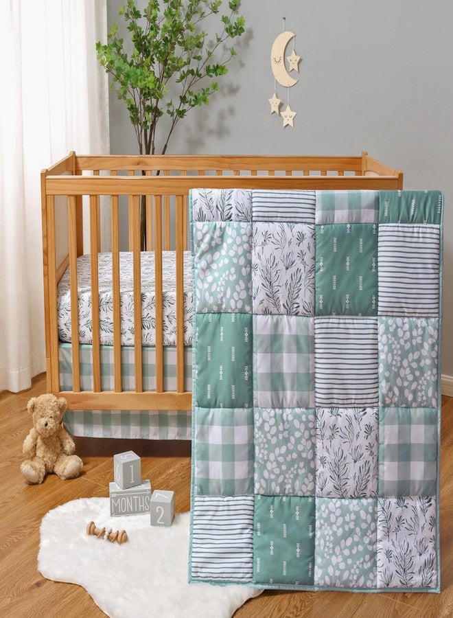 The Peanut Shell The Peanutshell 3 Piece Baby Crib Bedding Set for Boys & Girls - Newborn, Infant & Toddler Nursery Bed Set Decor with Fitted Crib Sheet, Dust Ruffle, Comforter - Image 5