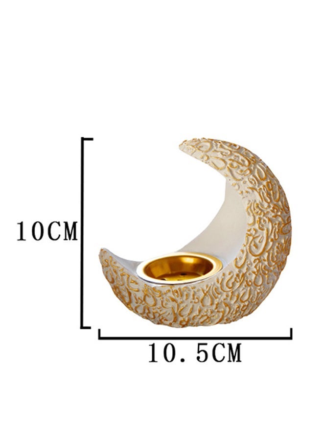 Hihonor Moon Shaped Incense Burner,Resin,Home Decor,Home/Holiday Spice Burner(White)  - Image 4