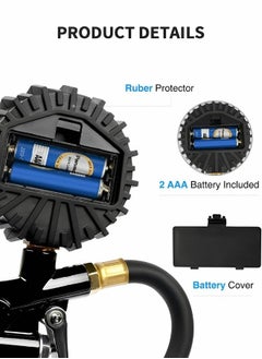 GROIC Digital Tire Inflator Deflator with Pressure Gauge 200 PSI Air Chuck and Compressor Accessories with Rubber Hose and Quick Connect Coupler for 0.1 Display Resolution,Automotive Supplies  - Image 5