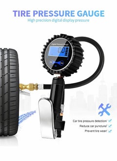GROIC Digital Tire Inflator Deflator with Pressure Gauge 200 PSI Air Chuck and Compressor Accessories with Rubber Hose and Quick Connect Coupler for 0.1 Display Resolution,Automotive Supplies  - Image 2
