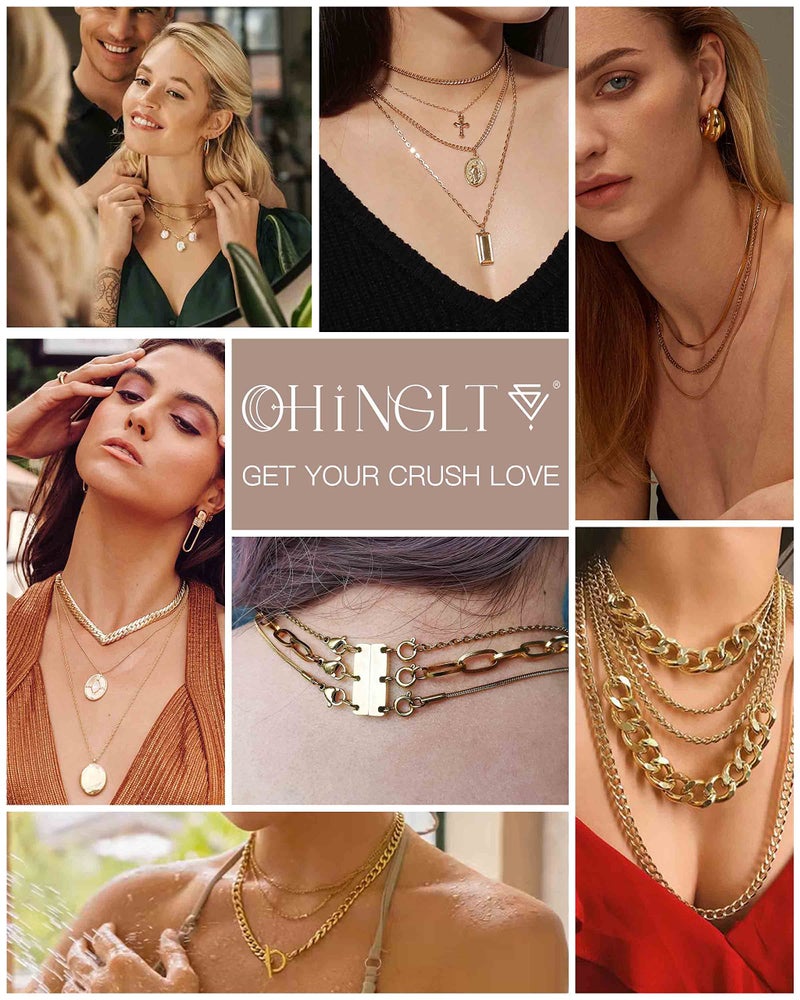 OHINGLT Layered Necklace Clasp 18K Gold and Silver Necklace Separator for Layering, Multiple Necklace Clasps and Closures for Women - Image 5