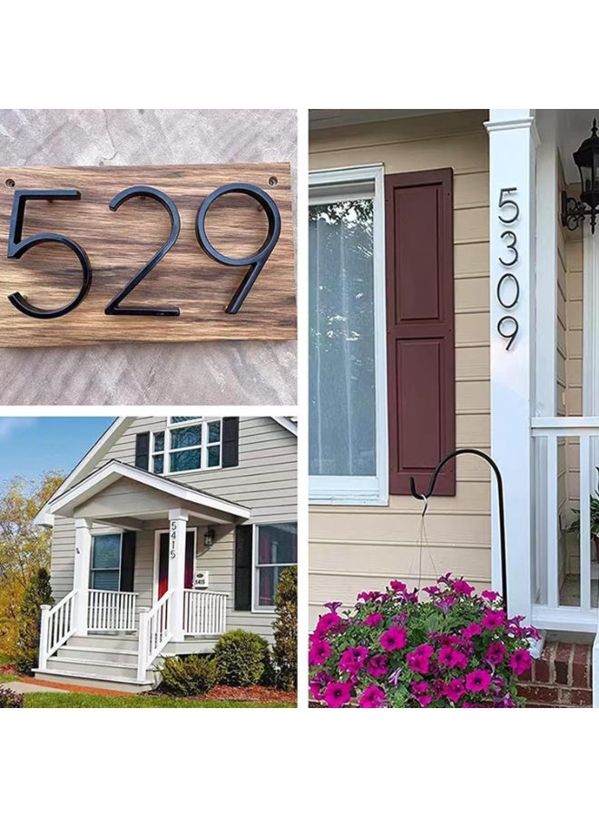 VITION Floating House Number 5 Inch, Metal Anti-Rust Outdoor Home Address Plate with Nail Kits for Door Garden Mailbox Decor Signage (Alphabet B, Black) - Image 4