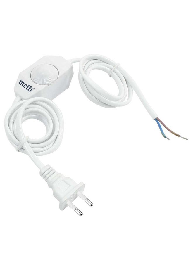 melfi Leading Edge Dimmer Switch - Effortless Light Control For Salt Lamps, Table Lamps, Incandescent Light Bulb, And More (White, 2Pin Plug 1.7Mtr)  - Image 1