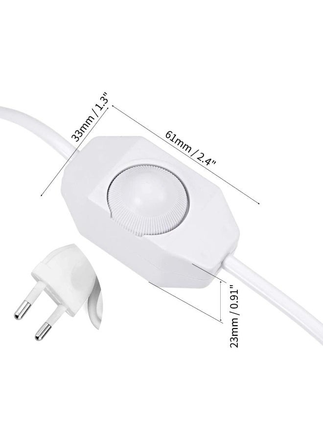 melfi Leading Edge Dimmer Switch - Effortless Light Control For Salt Lamps, Table Lamps, Incandescent Light Bulb, And More (White, 2Pin Plug 1.7Mtr)  - Image 2