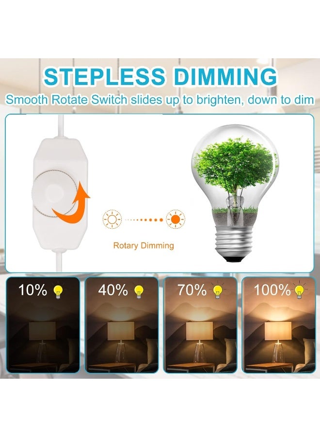 melfi Leading Edge Dimmer Switch - Effortless Light Control For Salt Lamps, Table Lamps, Incandescent Light Bulb, And More (White, 2Pin Plug 1.7Mtr)  - Image 4