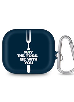 StylePods Case for Airpods 3rd Gen Case With Anti-Lost Keychain - May the fork