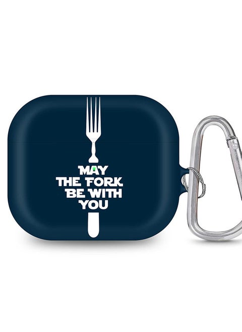 StylePods Case for Airpods 3rd Gen Case With Anti-Lost Keychain - May the fork