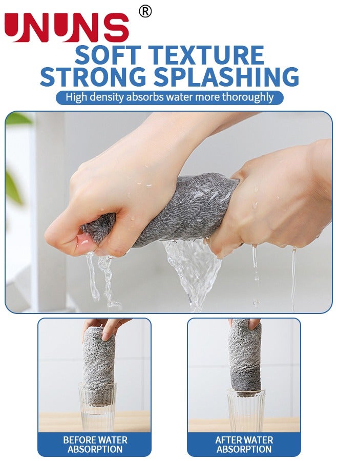 UNUNS 5PCS Microfiber Kitchen Rags, Cleaning Cloth for Dishes, Kitchen Dish Cloth Cotton Dish Rags, High Absorbent Cleaning Cloth Durable - Image 2