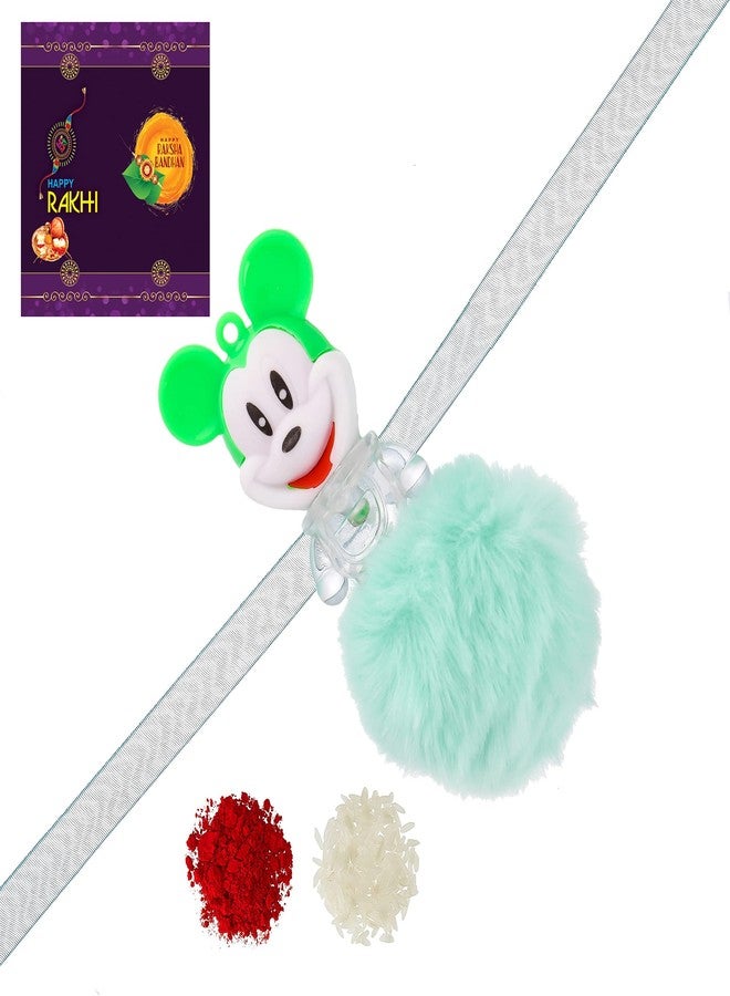 AR Eyewar Multicolor Mikki Mouse Multicolor Light Kids Rakhi Set (R21AR1014)