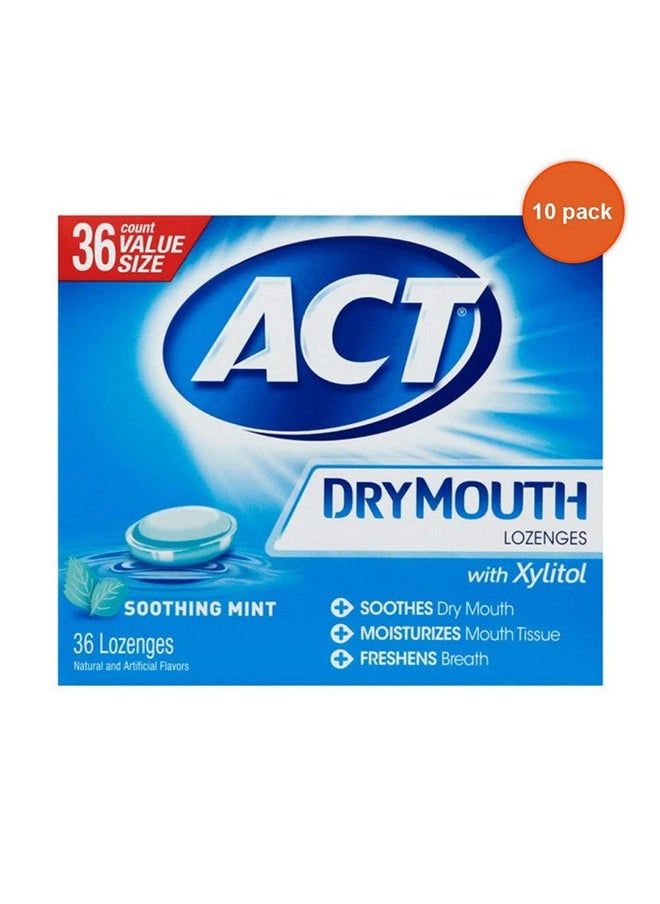 ACT ACT Dry Mouth Soothing Mint Lozenges 36 ea (Pack of 10) 