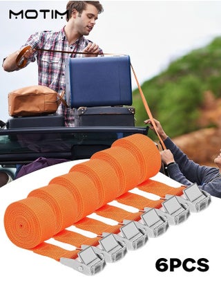 6 Pcs Cargo Tie Down Straps - 3 M, Heavy Duty Cargo Lashing Ratchet Belt, Adjustable Zinc Alloy Buckle Tie-Down Straps for Load Securing Transportation Tie-Down and Moving - pzsku/Z0347EC2BC25121A8C718Z/45/_/1726135681/2ce9a685-acd3-4b5b-9b53-73658f5e8183