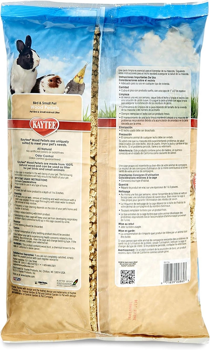 Kaytee Ready varied options Wood Pellets Pet Bird & Small Animal Litter for Ferrets, Guinea Pigs, Rats, Chinchillas, Hamsters, Gerbils, Rabbits, Mice, Hedgehogs and Dwarf Hamsters, 4.9 Liter, 8 Pound Bag Labor saving - Image 2