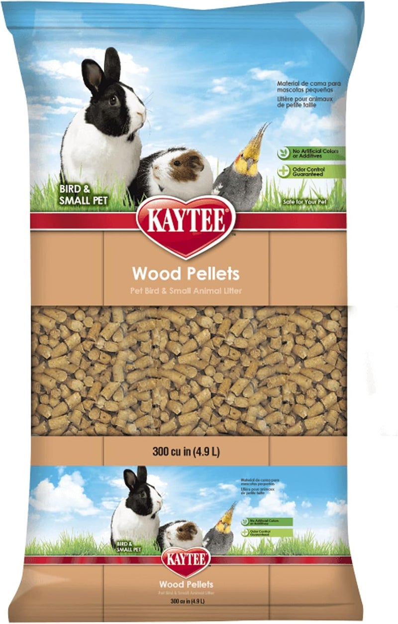 Kaytee Ready varied options Wood Pellets Pet Bird & Small Animal Litter for Ferrets, Guinea Pigs, Rats, Chinchillas, Hamsters, Gerbils, Rabbits, Mice, Hedgehogs and Dwarf Hamsters, 4.9 Liter, 8 Pound Bag Labor saving - Image 1