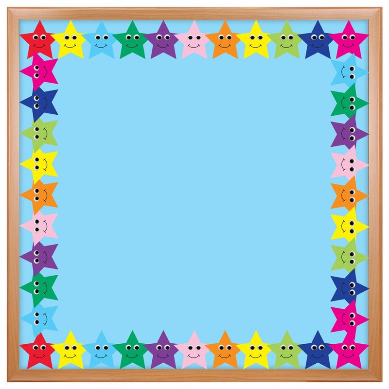 Hygloss Products Colorful Happy Stars Strips Border Assorted 12 per Pack