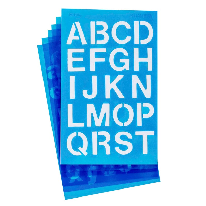 Westcott LetterCraft Stencil Helvetica Font 34Inch and 1Inch Characters SH13415844 - Image 1