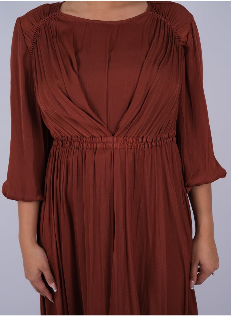 ONLY - Women's Flowy and Comfortable Night Out Dress in Henna - Image 1