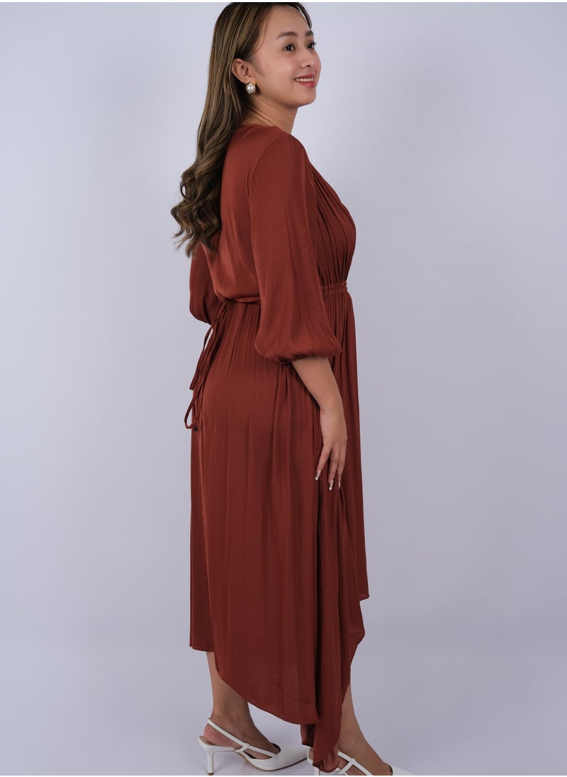 ONLY - Women's Flowy and Comfortable Night Out Dress in Henna - Image 1