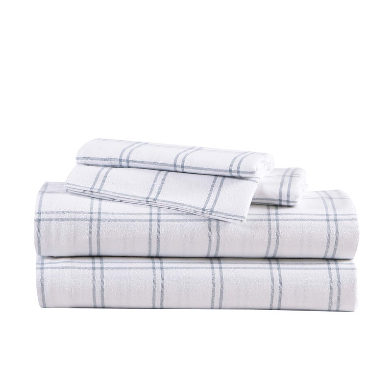 Eddie Bauer Eddie Bauer - Full Sheet Set  Warm Breathable Cotton Flannel Bedding with Deep Pockets  Brushed for Extra Softness  Cozy Home Decor  Oeko-Tex Certified (Westridge Plaid  Full)  - Image 1