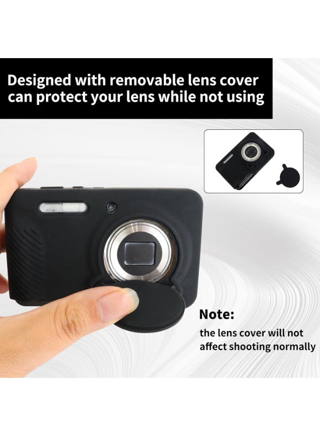 VKL Silicone Case for Kodak PIXPRO FZ55 Camera, Soft Silicone PIXPRO FZ55 Protective Cover - with Removable Lens Cover - Slim Fit & Anti-Scratch - Black - Image 3