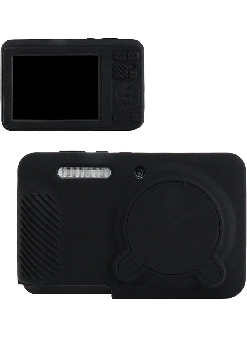 VKL Silicone Case for Kodak PIXPRO FZ55 Camera, Soft Silicone PIXPRO FZ55 Protective Cover - with Removable Lens Cover - Slim Fit & Anti-Scratch - Black - Image 1