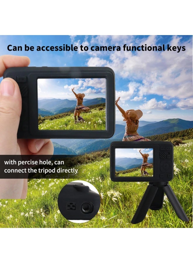 VKL Silicone Case for Kodak PIXPRO FZ55 Camera, Soft Silicone PIXPRO FZ55 Protective Cover - with Removable Lens Cover - Slim Fit & Anti-Scratch - Black - Image 5